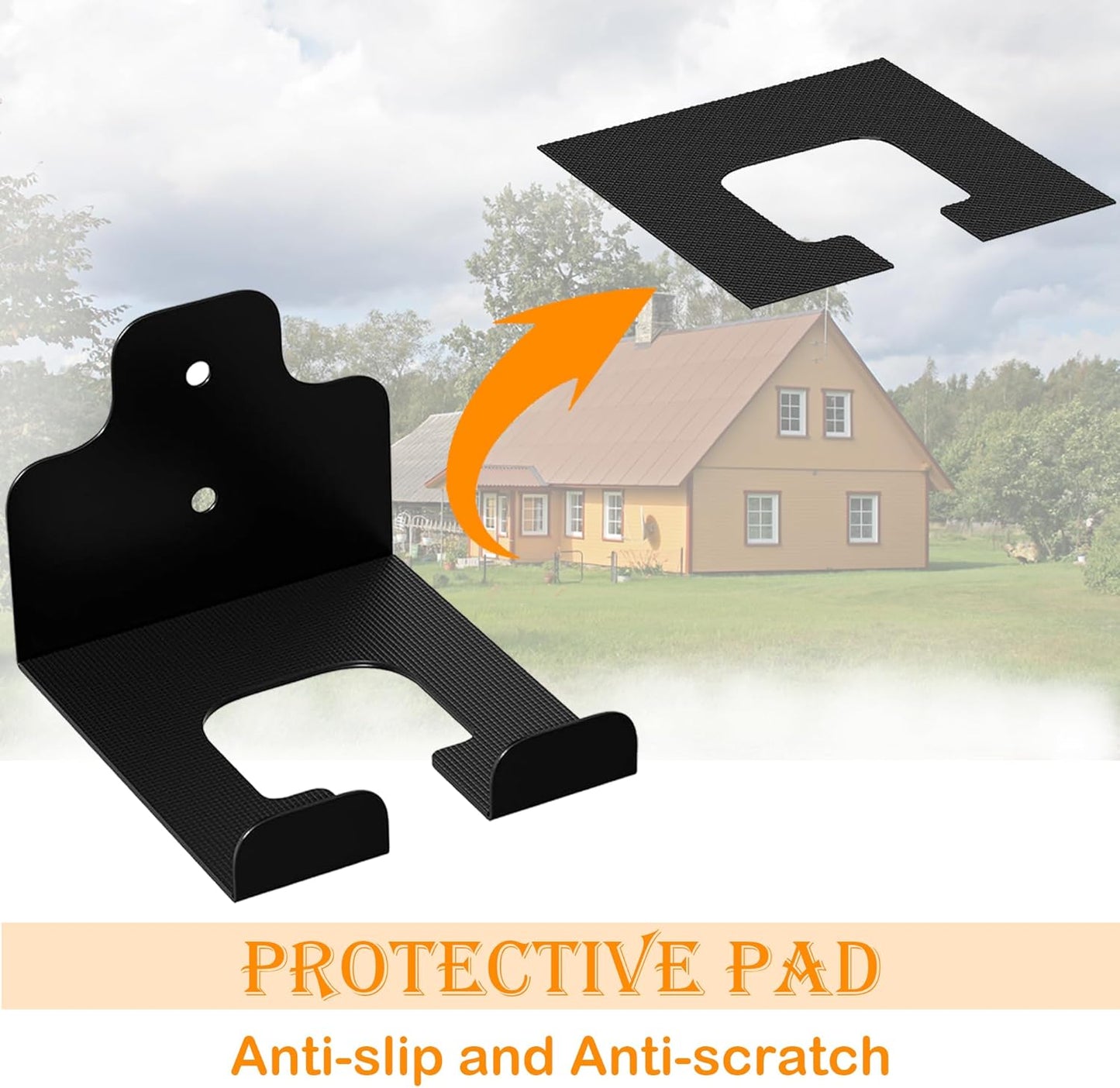 Garage Organizer Trimmer Rack, Wall Mounted Tool Hanger for Grass Trimmer, Hedge Trimmer, Weed Whackers & Garden Tools – Heavy Duty, Space-Saving, Anti-Rust Storage Rack for Garage & Home,4 PCS