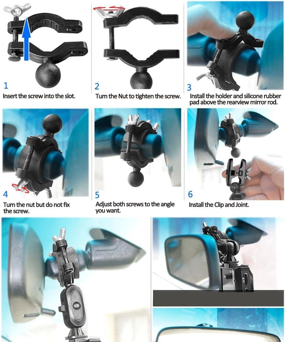 Easy Install Car Rearview Mirror Radar Detector Mount for Escort Max / Max 2 from 2015-2019 Radar (THIS IS NOT FOR MAX360C or the 2020 revised MAX3 that use MAGNETIC dock radar)