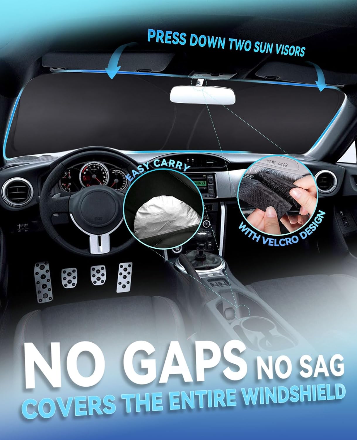 Sunshade Cover for Chevy Traverse Windshield Sun Shade for 2018-2023 Chevrolet/Chevy Traverse Accessories Window Shields Sun Visor Protector Blocks UV Rays Protect Car from Heat Damage