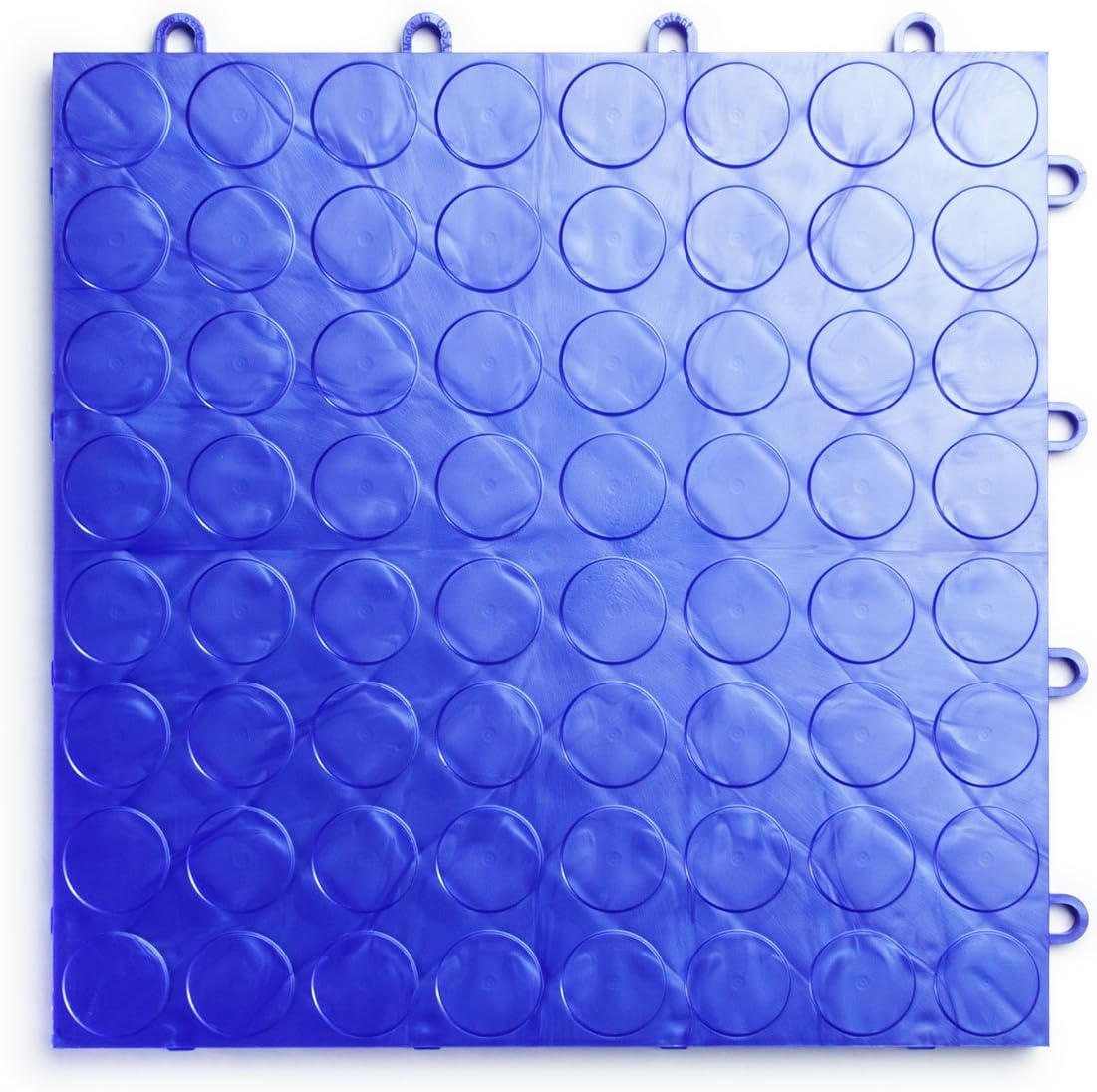 RaceDeck CircleTrac, Interlocking Non-Slip Garage Flooring Tile, Durable, Modular, Heavy-Duty Copolymer, Easy Install (Royal Blue, 48 Pack of 12 x 12" Tiles)