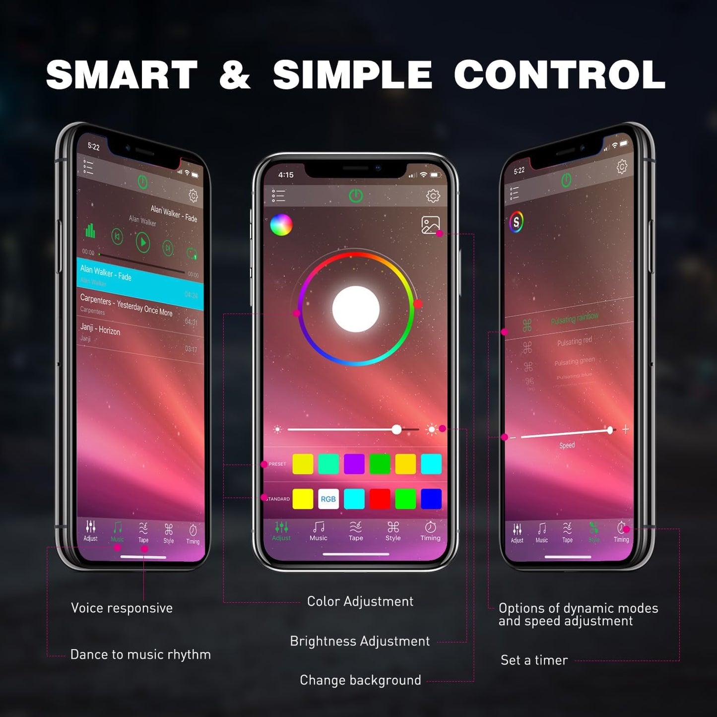 Nilight RGB LED Rock Lights Kit, 6 pods Underglow Multicolor Neon Pod with Bluetooth App Control Flashing Music Mode IP68 Exterior Wheel Well Light for Truck ATV UTV RZR SUV