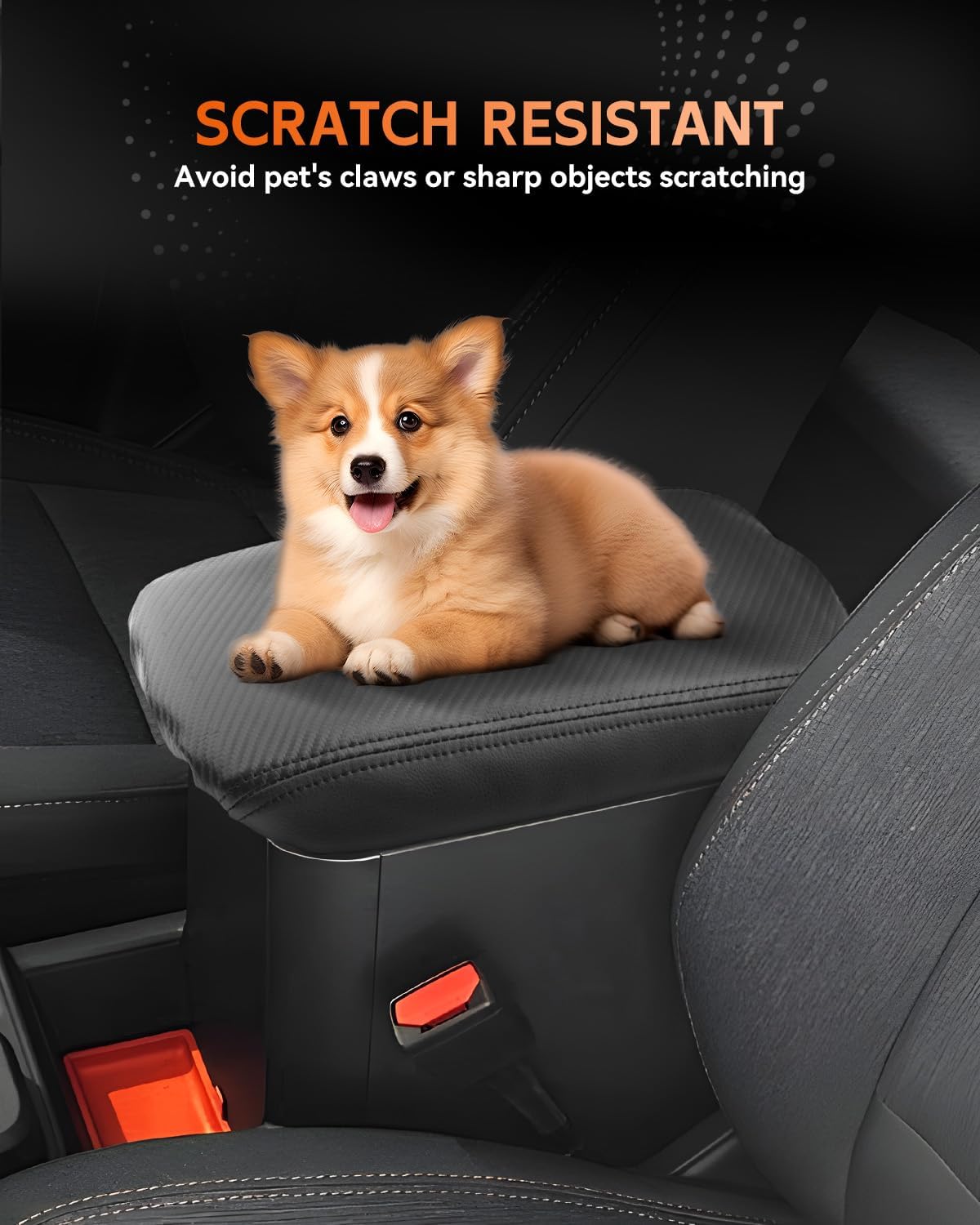 CDEFG for Ford Maverick 2022-2025 Center Console Cover Armrest Box Cover for Maverick (XL, XLT, Lariat) 2022 2023 2024 2025 Accessories Console Arm Rest Protector