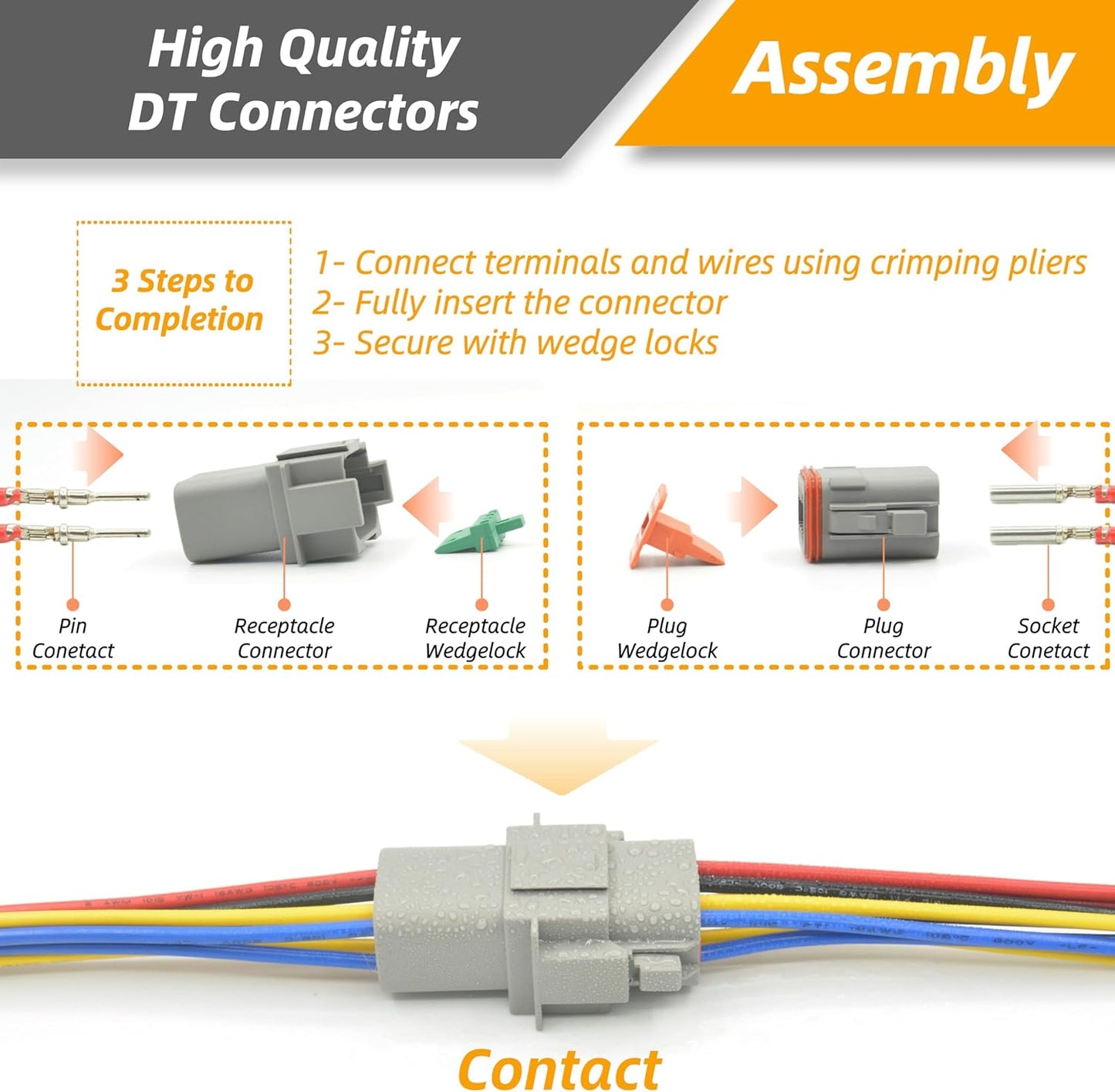 DT Kit for Car Motorcycle Boat (8PIN 2SET)