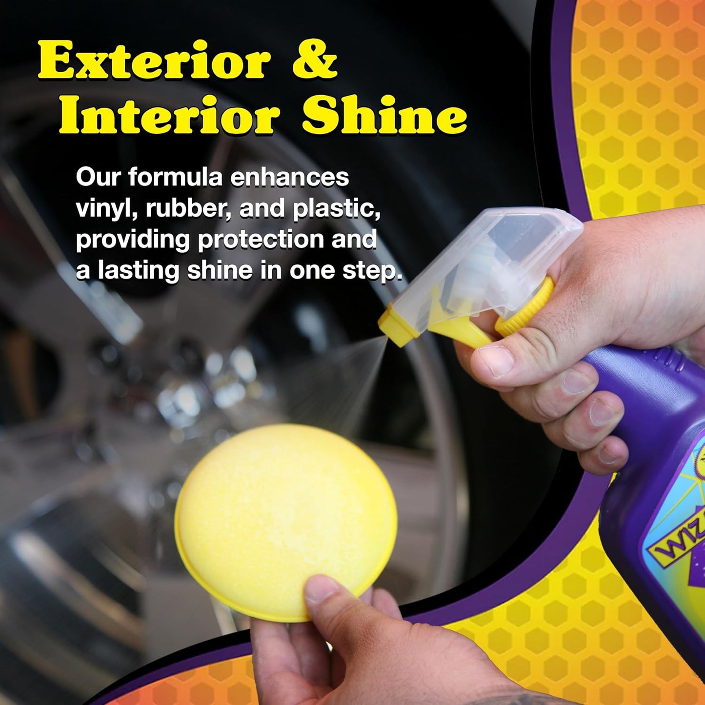 Wizards Tire and Wheel Vinyl Shine - Dressing and Protectant Spray - Professional Automotive Detailing Spray Bottle Refill - Cleans and Protects Tires, Wheels and Trim - 22 oz