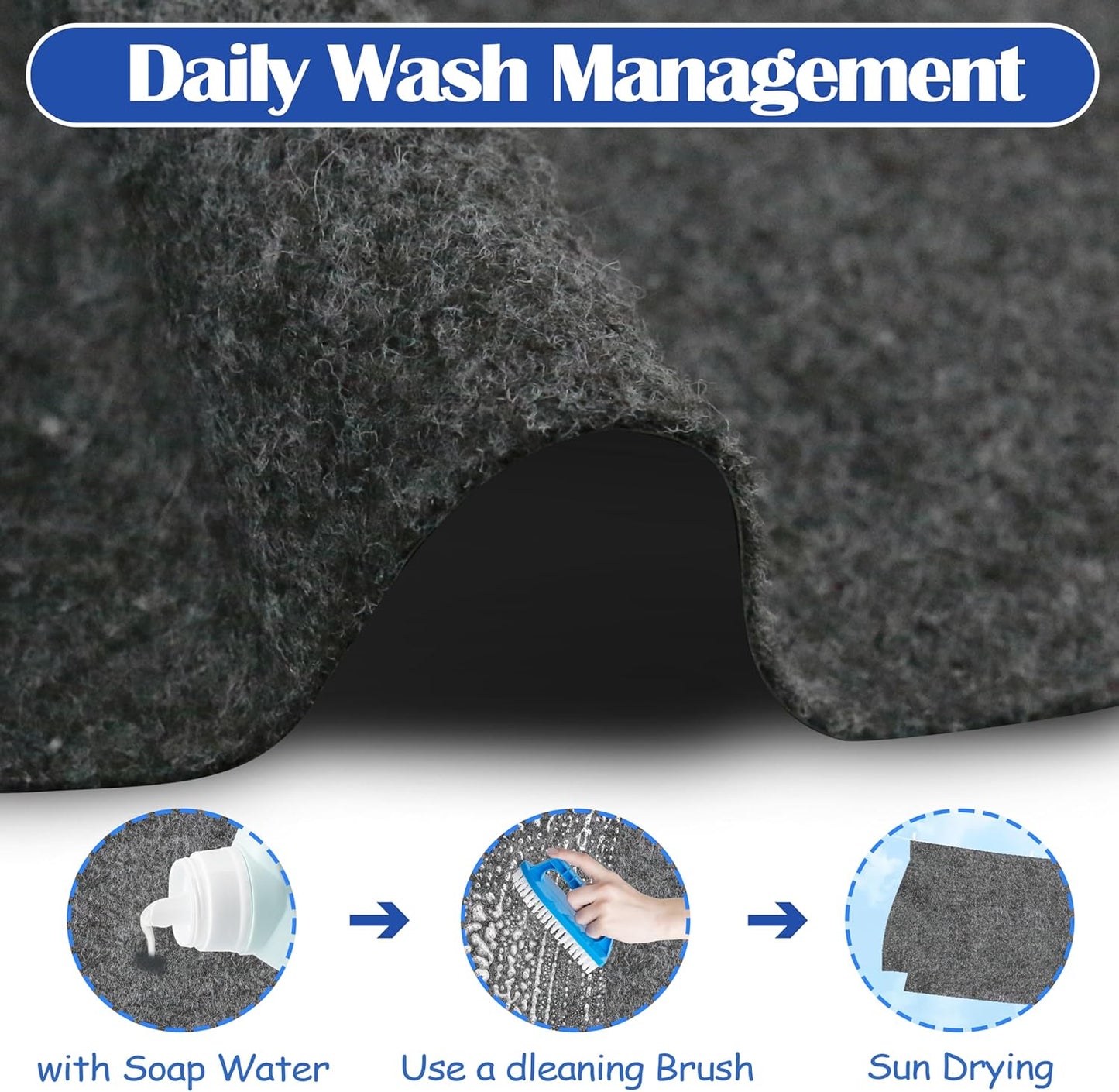 Ogrmar 10 x 10 FT Outdoor Storage Shed Mat, Waterproof Storage Shed Flooring Mat, Soft Patio Furniture Carport Mat Washable with Non-Slip Backing, Storage Shed Not Included (10x10FT)