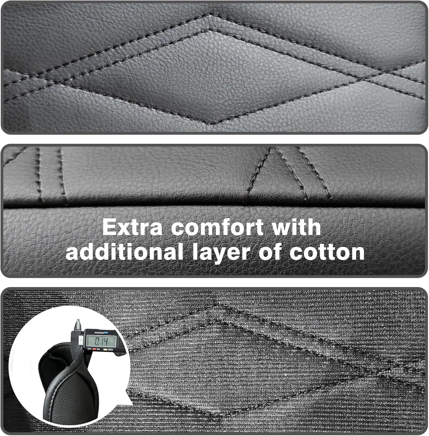 Muslogy for 2024 2025 Atlas & Cross Sport Center Console Pad Armrest Cover Protector Vegan Leather Extra Soft Armrest Box Lid Pad Compatible with Volkswagen Atlas/Cross Sport Accessories (V1_Black)