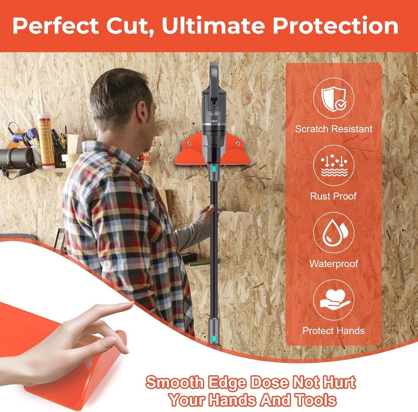 Weedeater Hanger, Heavy Duty Weed Eater Rack Waterproof Garage Organization Trimmer Rack, Garage Storage Tool Organizer for Grass Trimmer, Garden Tools