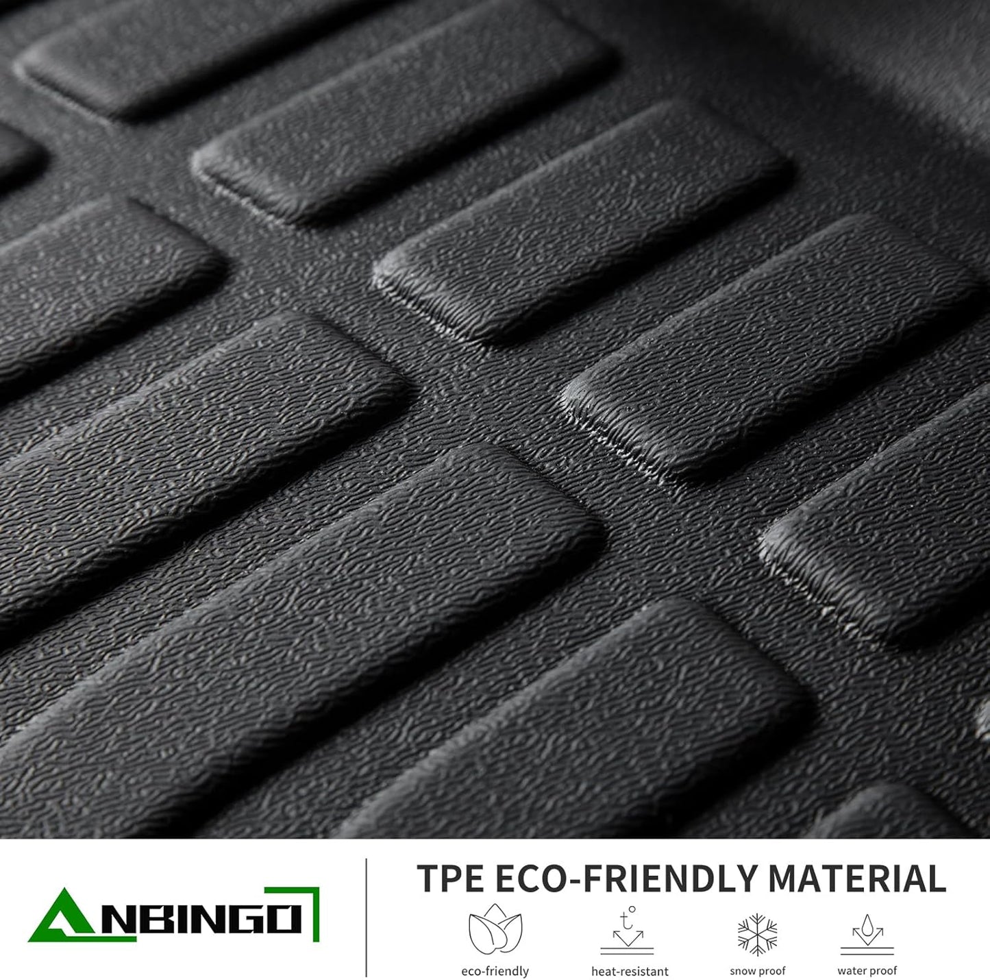 ANBINGO®Floor Mats Fit for Honda Accord Sedan 2018-2022 All Weather Mats for Accord 2019 TPE Car Mat Rugs for Accord 2020 Rubber Trunk Carpet for Accord 2021 Automotive Accessories