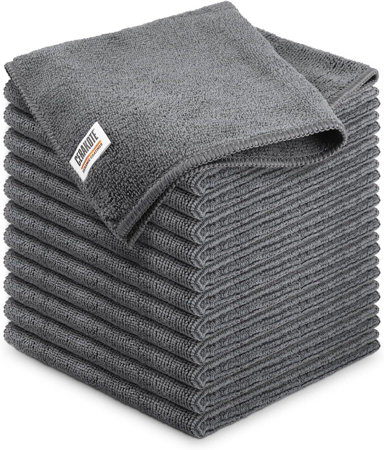 CERAKOTE Microfiber Towels (12 Pack) - Cleaning and Application Towels Durable Microfiber Material - 300 GSM Lint-Free Towel - Ideal for Car, Home, Shop and Office Cleaning