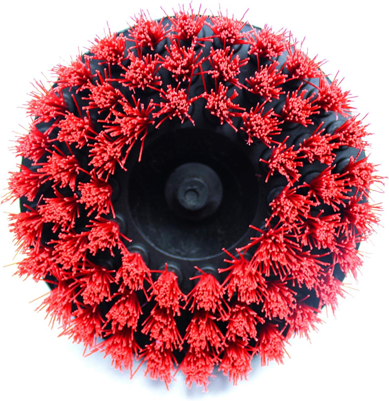 Maxshine M8 Medium-Duty Upholstery Carpet Brush with Drill Attachment - Removes and Scrubs Grime, Stains, and Spots from All Types of Upholstery and Carpets in Leather and Fabric (5")