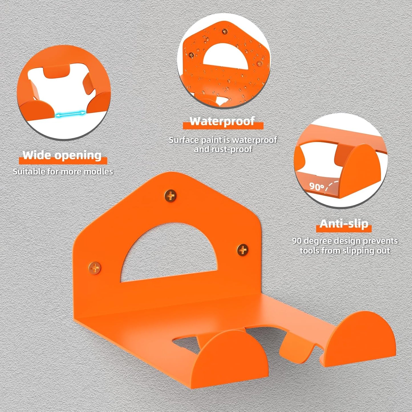 Weed Eater Hanger, Garage Organization Wall Hanger, Weed Eater Holder Heavy-Duty String Trimmer Rack for Hedge Trimmer, Garden Tools, Garage, 1 Pack