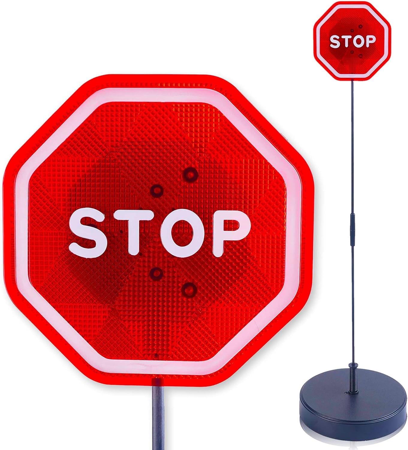 Andalus Brands Flashing LED Stop Sign Garage Parking Assistant System | Bumper Sensor,Red (1 Pack)