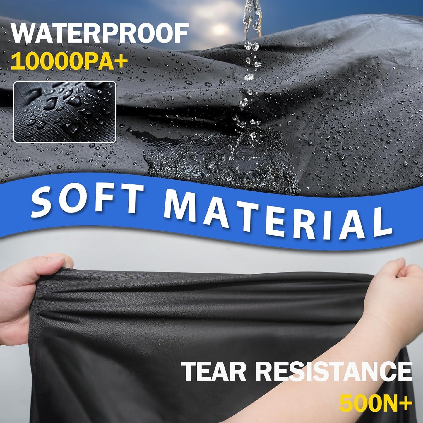 Motorcycle Cover for Sport Model Harley Davidson Sportster S, Sporster 883, Nightster Special, SuperLow, SuperLow 1200T, 1200 Custom, and Most Motorcycles - Waterproof Motorcycle Cover Outdoor Storage