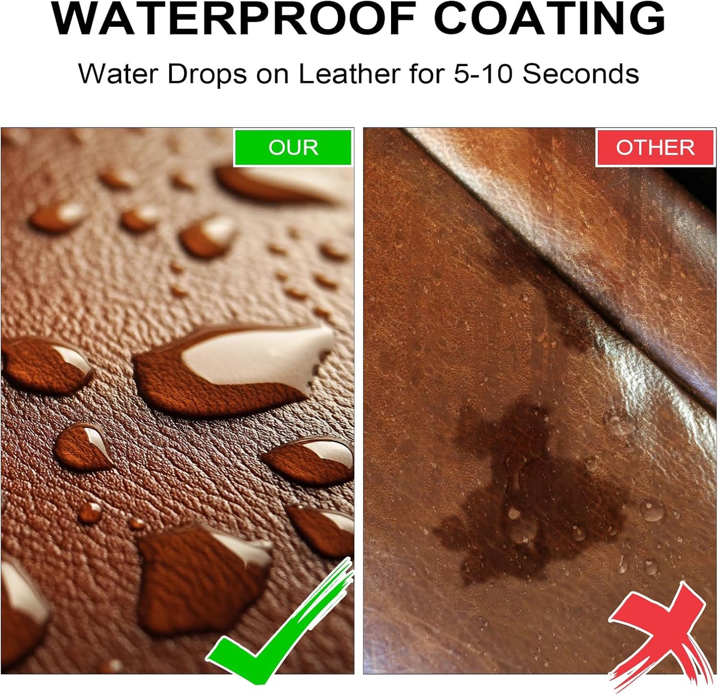 Leather Recoloring Balm,10oz Leather Color Restorer Leather Repair Kit for Furniture Car Leather Scratch Remover, Light Brown Leather Color Restorer for Couches,Leather Dye Paint for Faded