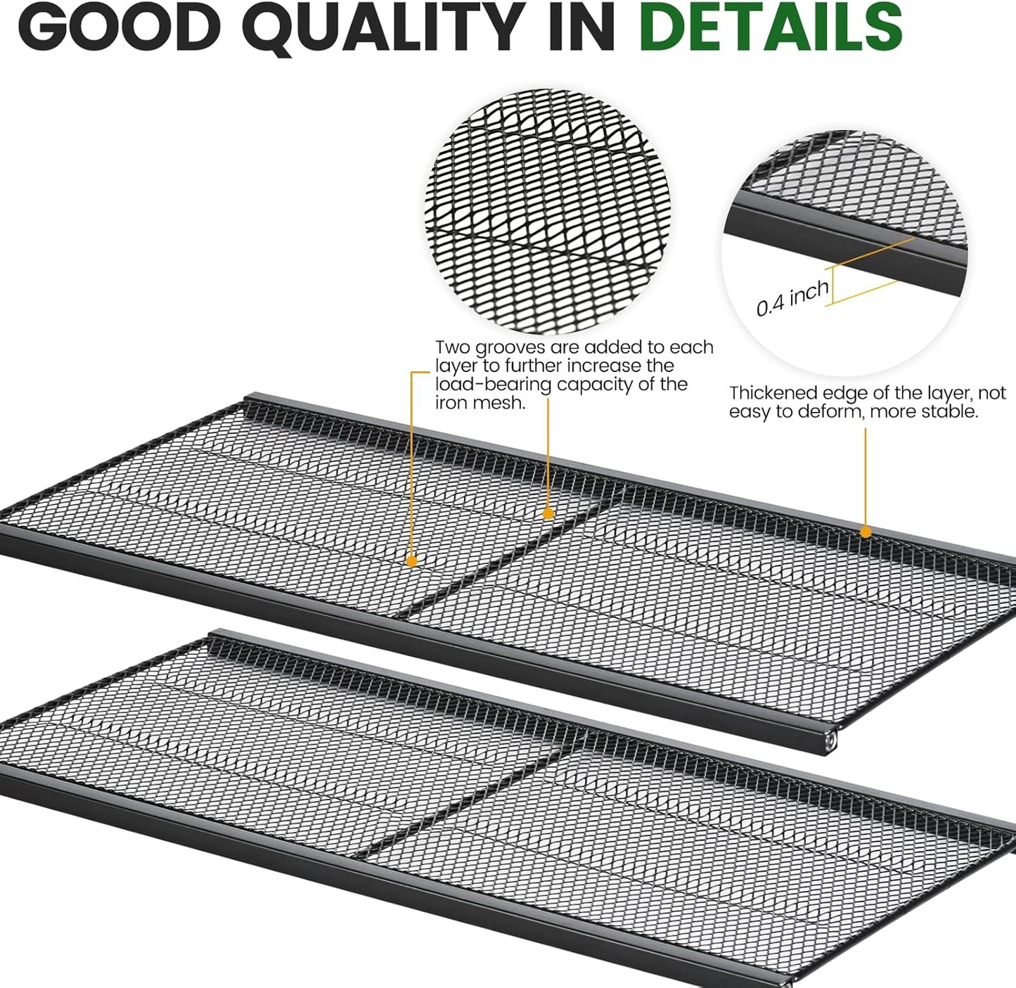 TRZZ Power Tool Organizer Wall Mount, 3-Layer Drill Holder with 2 Side Pegboards, Cordless Drill Rack with 4 Hooks, Efficient Storage for Workshop, Garage, and Tool Room (Black)