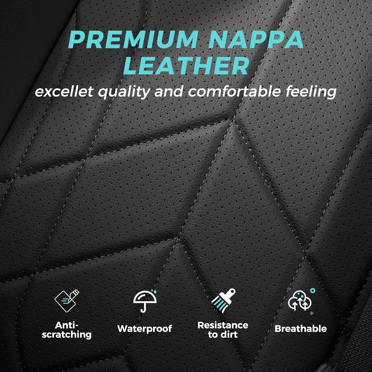 for Toyota RAV4 Seat Covers 2019 2020 2021 2022 2023 2024 2025 RAV 4 Prime & Hybrid XLE LE Limited XLE Premium (Not for XSE/SE Hybrid) - Custom Leather Car Seat Covers Full Set - Black