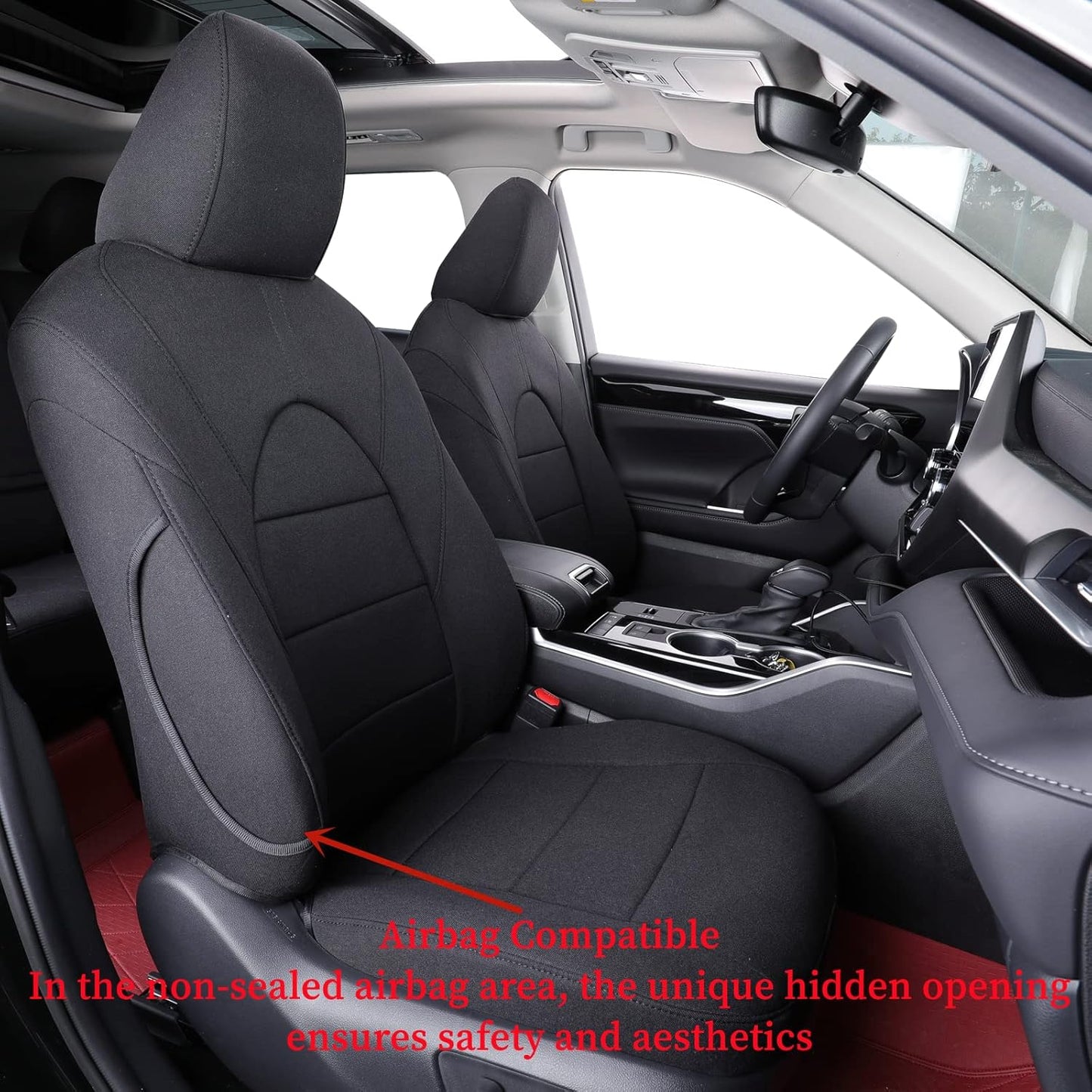 coverdream Custom Seat Covers Compatible with Select Toyota Camry SE,SE Sport,XSE 2012 2013 2014 2015 2016 2017 Models (Black,Full Set)