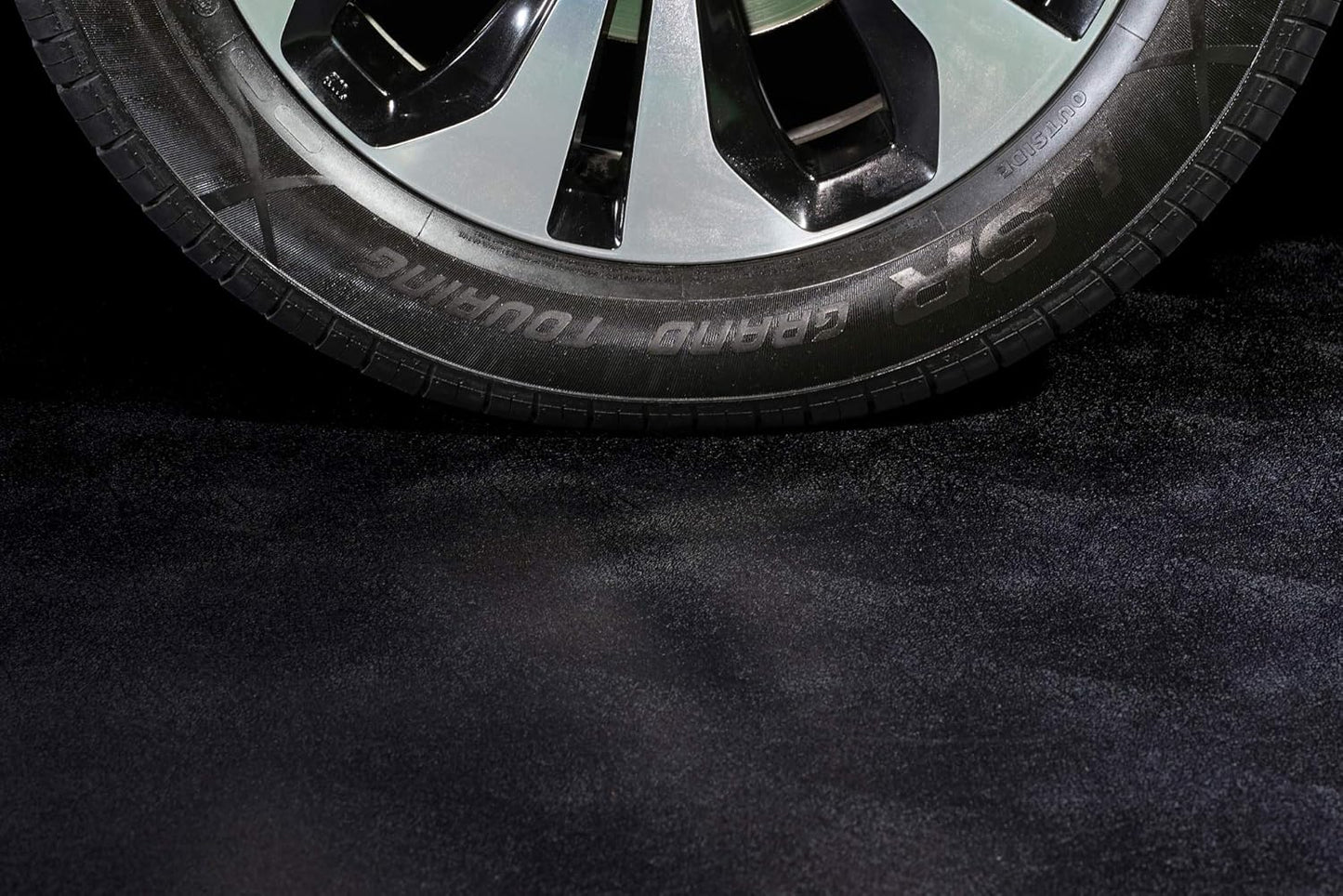 G-Floor Seamless Sheet Vinyl Shed Flooring Cover with Bonded Fibrous Backing - Levant Pattern (8' x 12', Midnight Black)