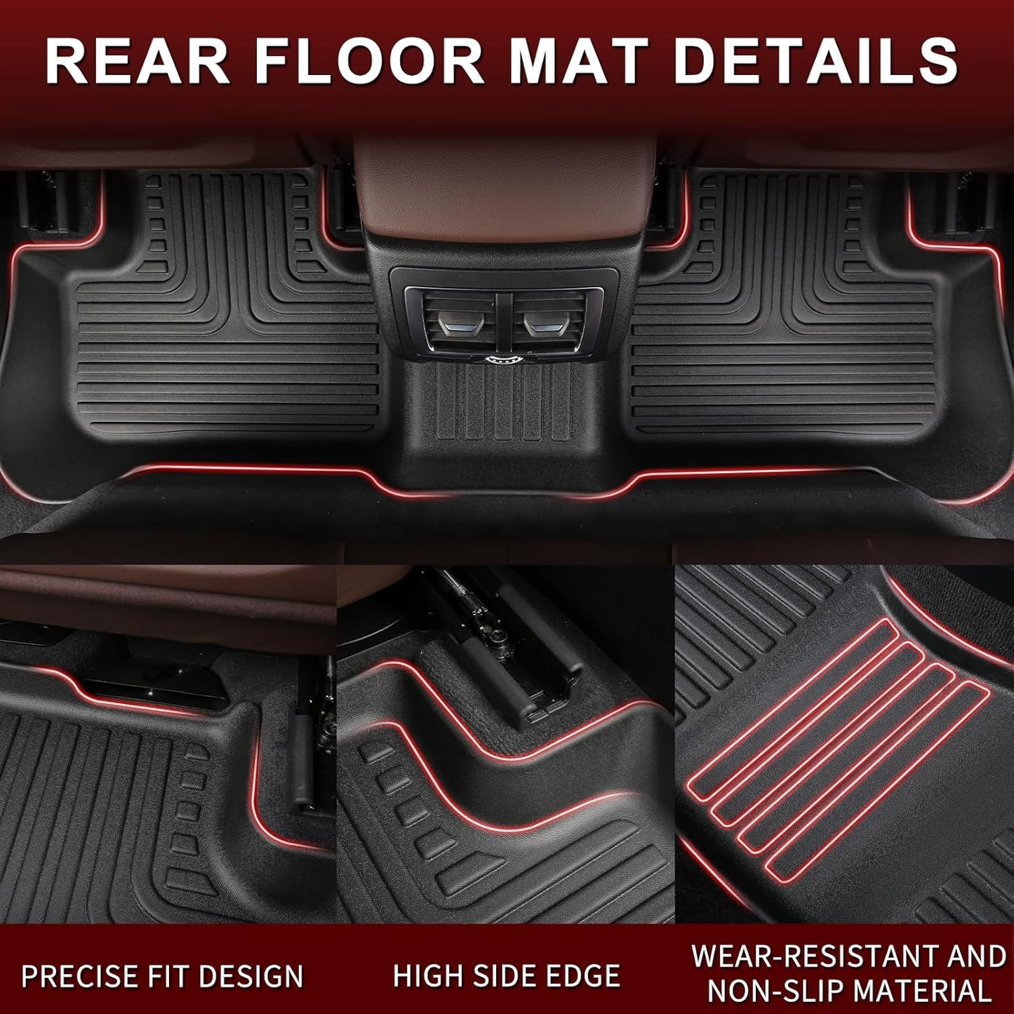 Wayhigh-All Weather Floor Mats and Cargo Liner Set Fit for 2025 Subaru Forester TPE Car Mats Waterproof Heavy Duty Rubber Floor Liners for 2025 Subaru Forester