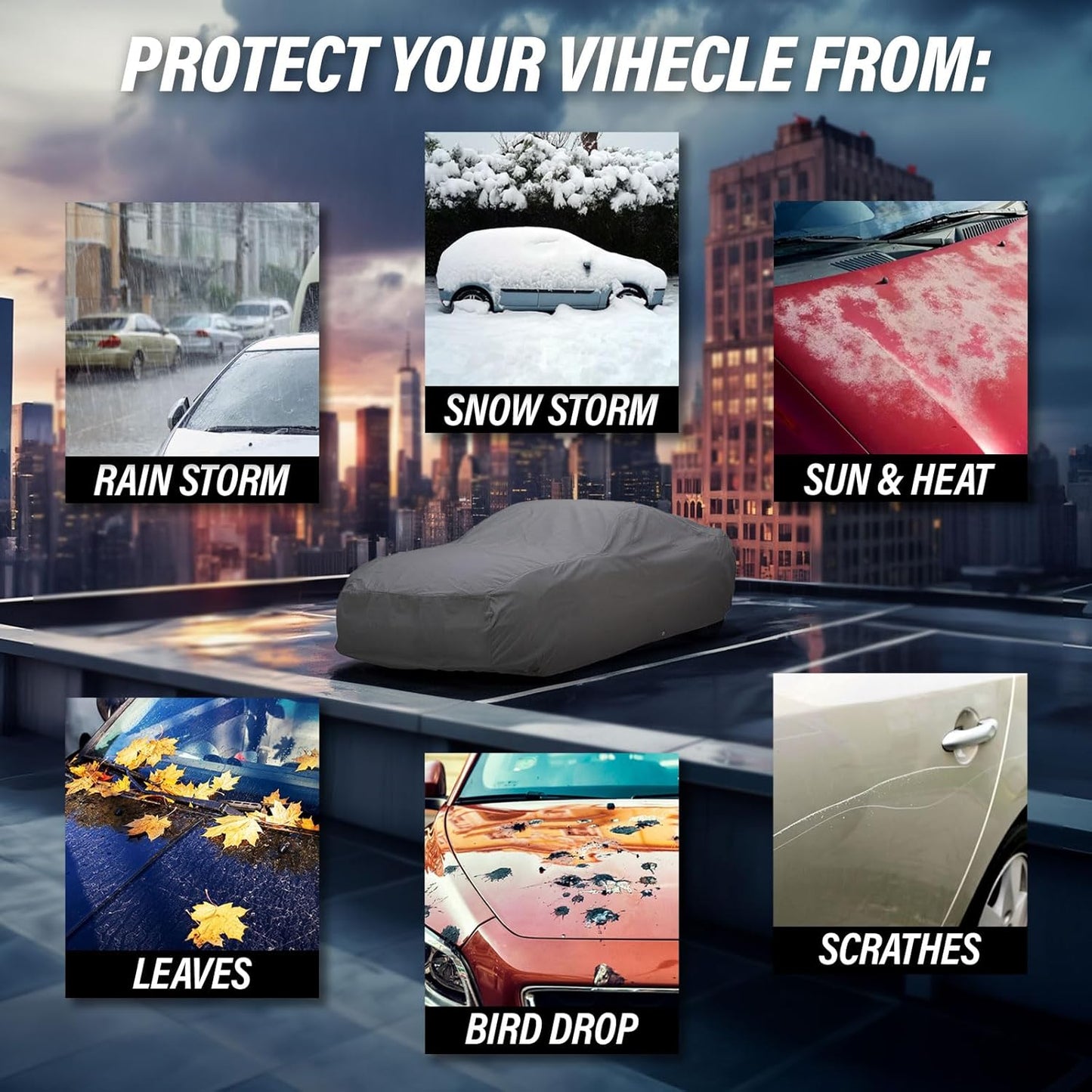 Supreme Full Car Cover – Semi Custom Fit | Dustproof, Windproof, UV Protection, Breathable & Durable All-Weather Protection | Fits Volkswagen Eurovan 2001-2003 Standard Passenger Van 3-Door