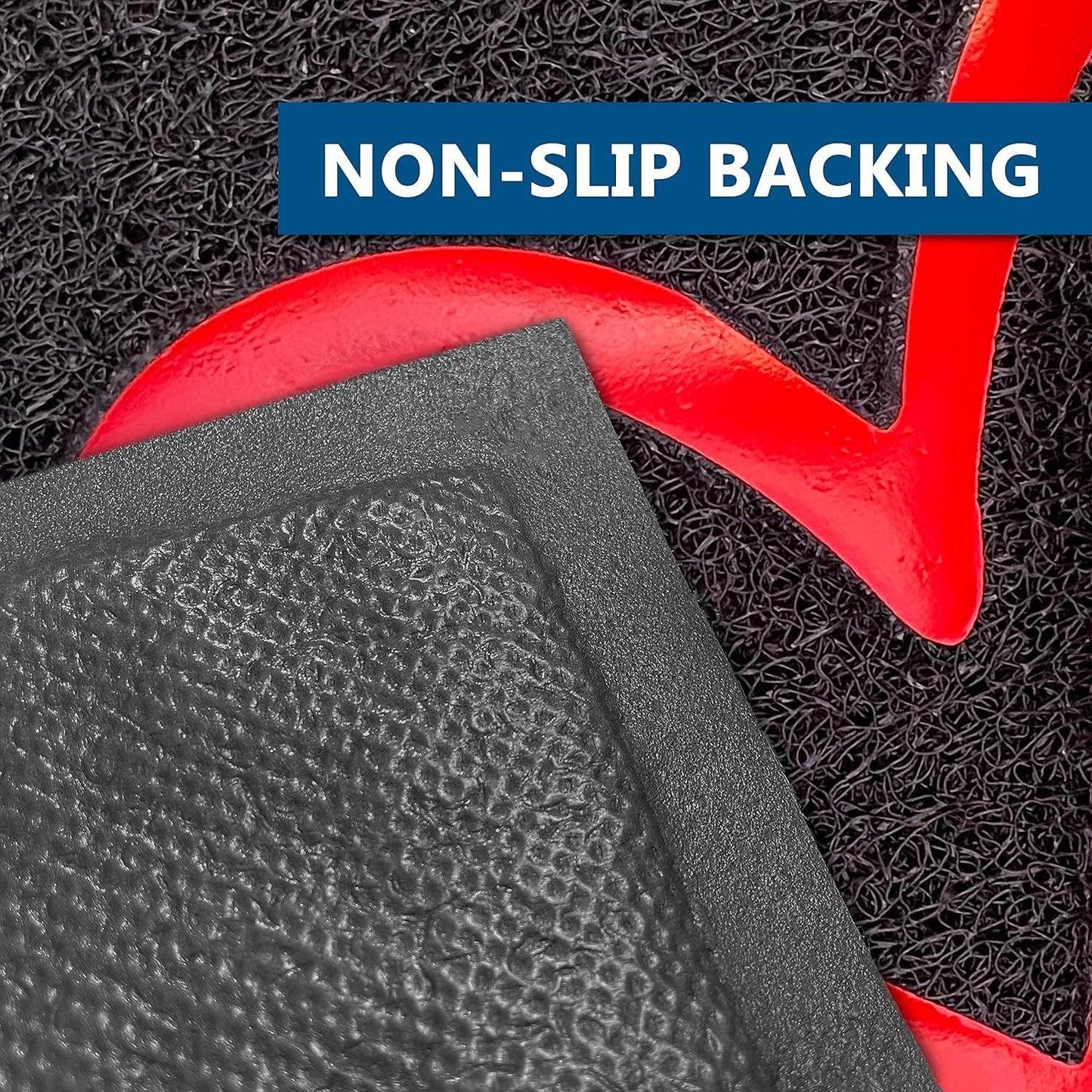 EARTHALL Door Mat Outside Inside Home Doormat, 48"x32", Durable Floor Mat Non Slip Mat Ultra Absorb Mud Easy Clean Front Doormat for Garage, Entryway, Patio, High Traffic Areas, Black