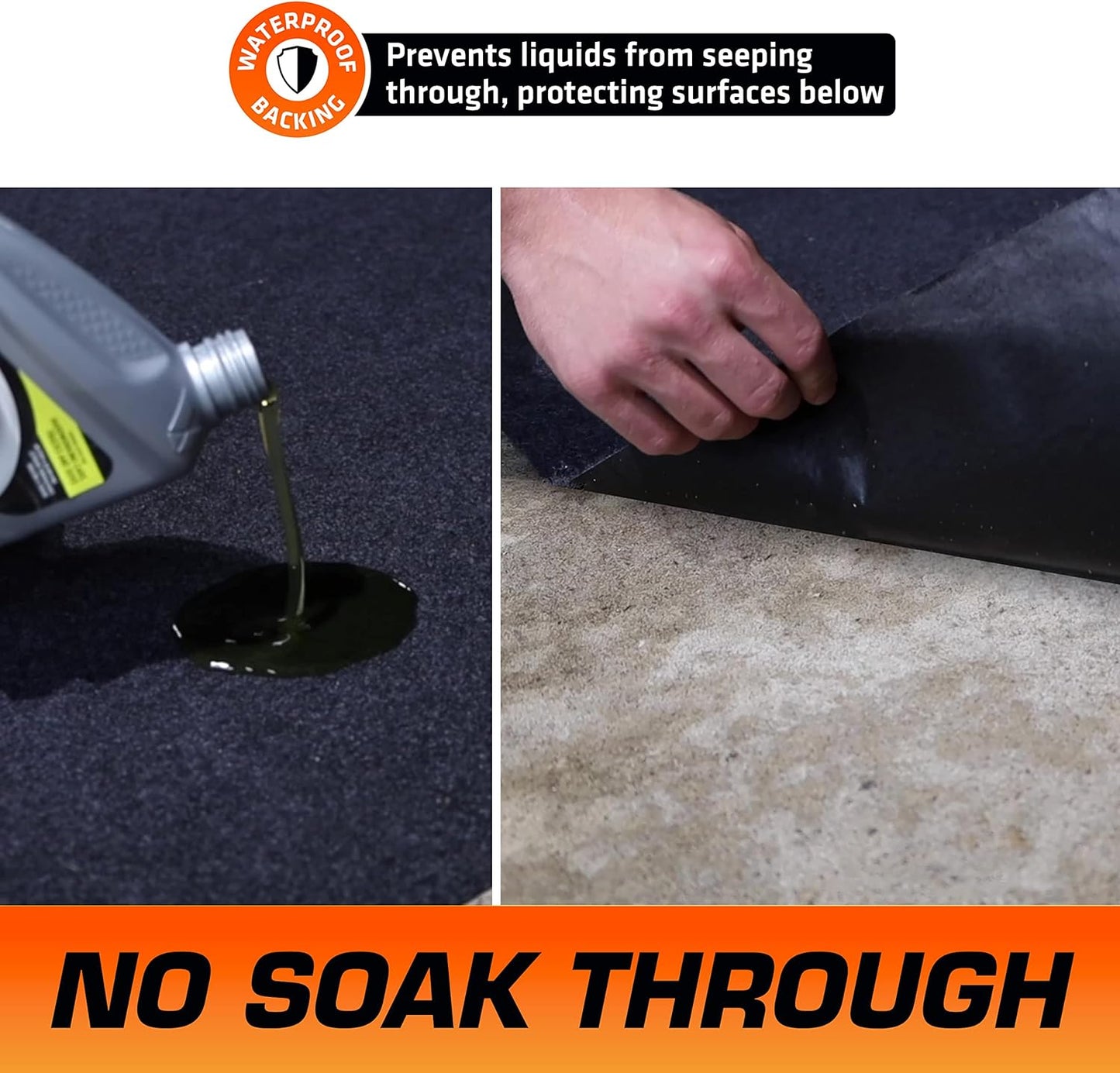 Armor All Premium Oil Spill Mat, Garage Floor Maintenance Mat (30" x 59") (6-Pack), Absorbent Oil Pad, Reusable, Washable, Durable, Waterproof Backing Contains Liquids, Protects Surface (USA Made)