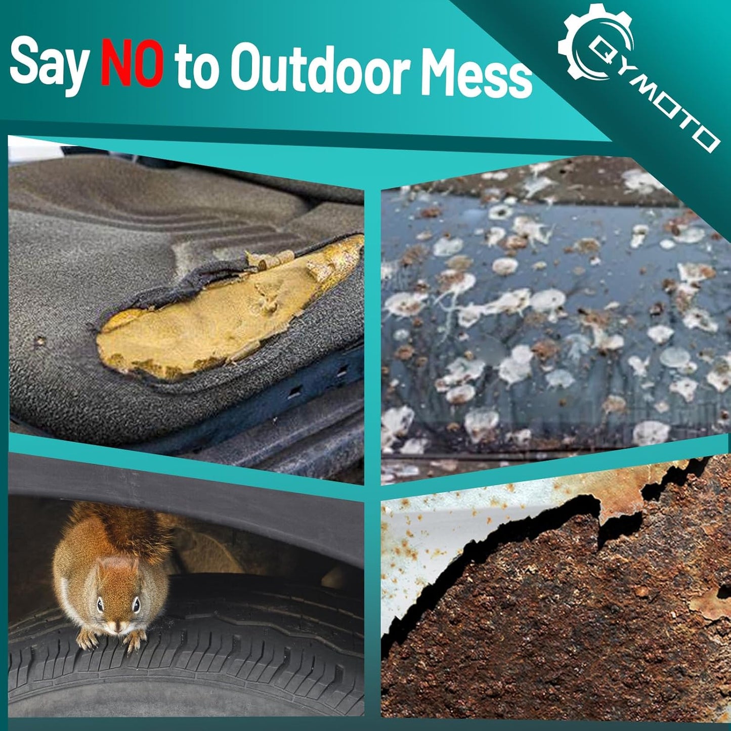 QYMOTO ATV Cover,Large ATV Cover XL 2-UP 4 Wheeler Quad Outdoor Full Protection Heavy Duty 420D Waterproof Windproof for CFMOTO Cforce,Polaris Sportsman 570,Can am Outlander 570 850,Ya maha Grizzly