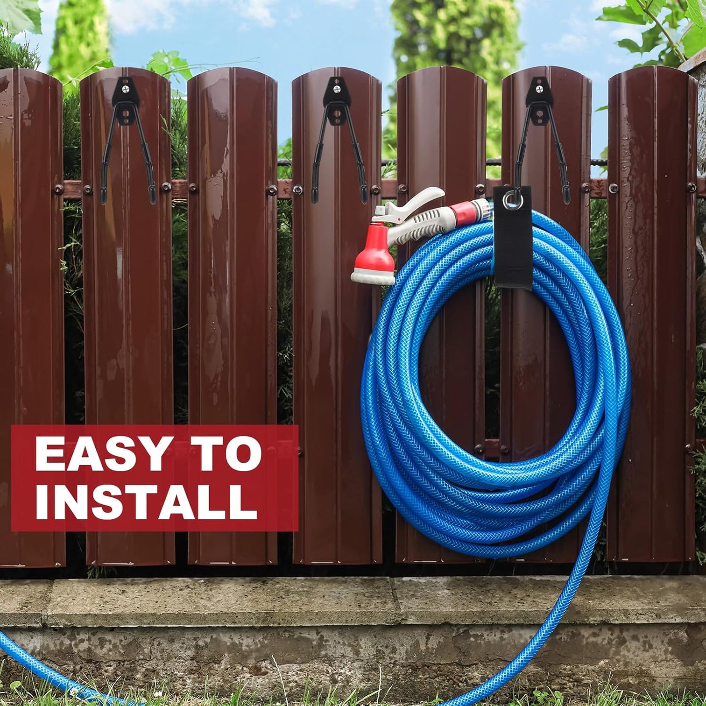 Landhoow 20 Pack Garage Hooks Set Include 12 Pcs Steel Garage Hooks Heavy Duty and 8 Pcs Extension Cord Organizers Utility Wall Mount Storage Hanger for Hanging Bike Garden Lawn Tool Ladder (Black)