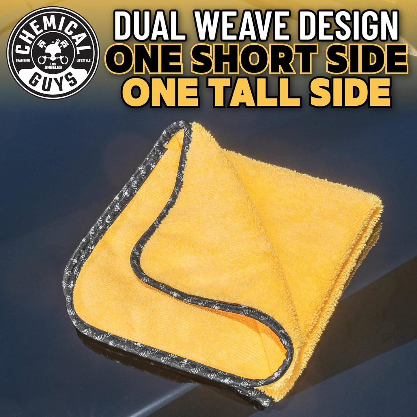 Chemical Guys MIC_507_06 Professional Grade Premium Microfiber Towel, Gold (16 in. x 24 in.) (Pack of 6)