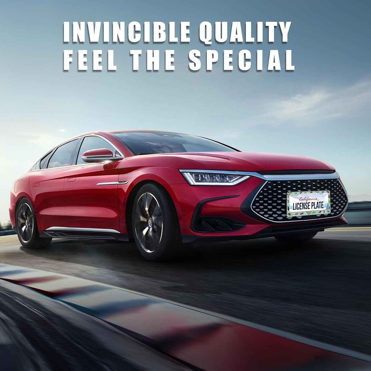 Personalized License Plate Frame Butterfly Moth Beetle Stainless Steel Accessory Animal License Plate Holder Funny Car Decorative 2 Holes Fits Us Standard License Plates 12.2 X 6.3 in for Men Women