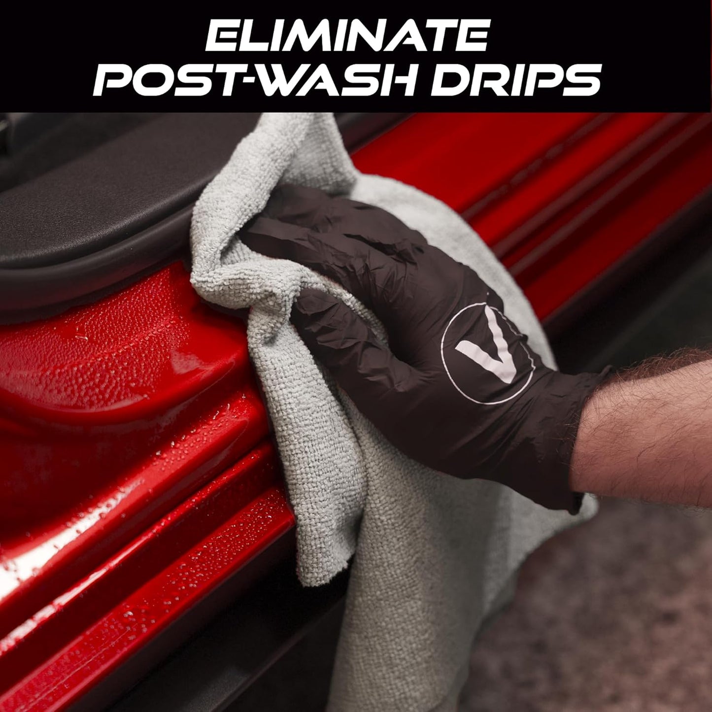 VIKING Microfiber Towel 12 Pack, Utility Car Drying Towels, Premium, Super Absorbent, Grey, 24 Inch x 24 Inch