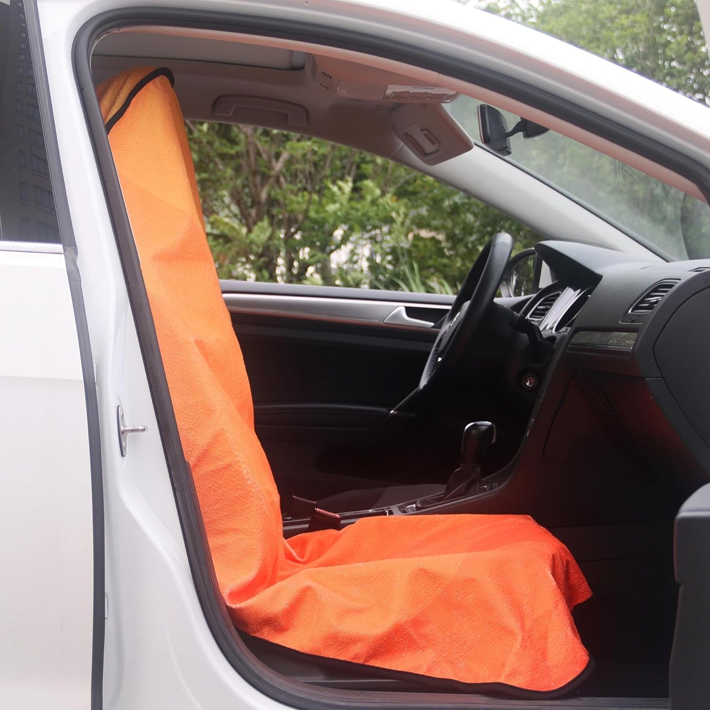 Car Seat Cover Protector Front Seats,for Gym Workout,Running,Swimming,Beach and Hiking,Waterproof Sweat Towel Bucket Seat Covers for Cars SUV Trucks (Orange, 1Pcs)