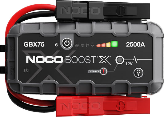NOCO Boost X GBX75: 2500A UltraSafe Jump Starter – 12V Lithium Battery Booster Pack, Portable Jump Box, Power Bank & Jumper Cables - for 8.5L Gas and 6.5L Diesel Engines