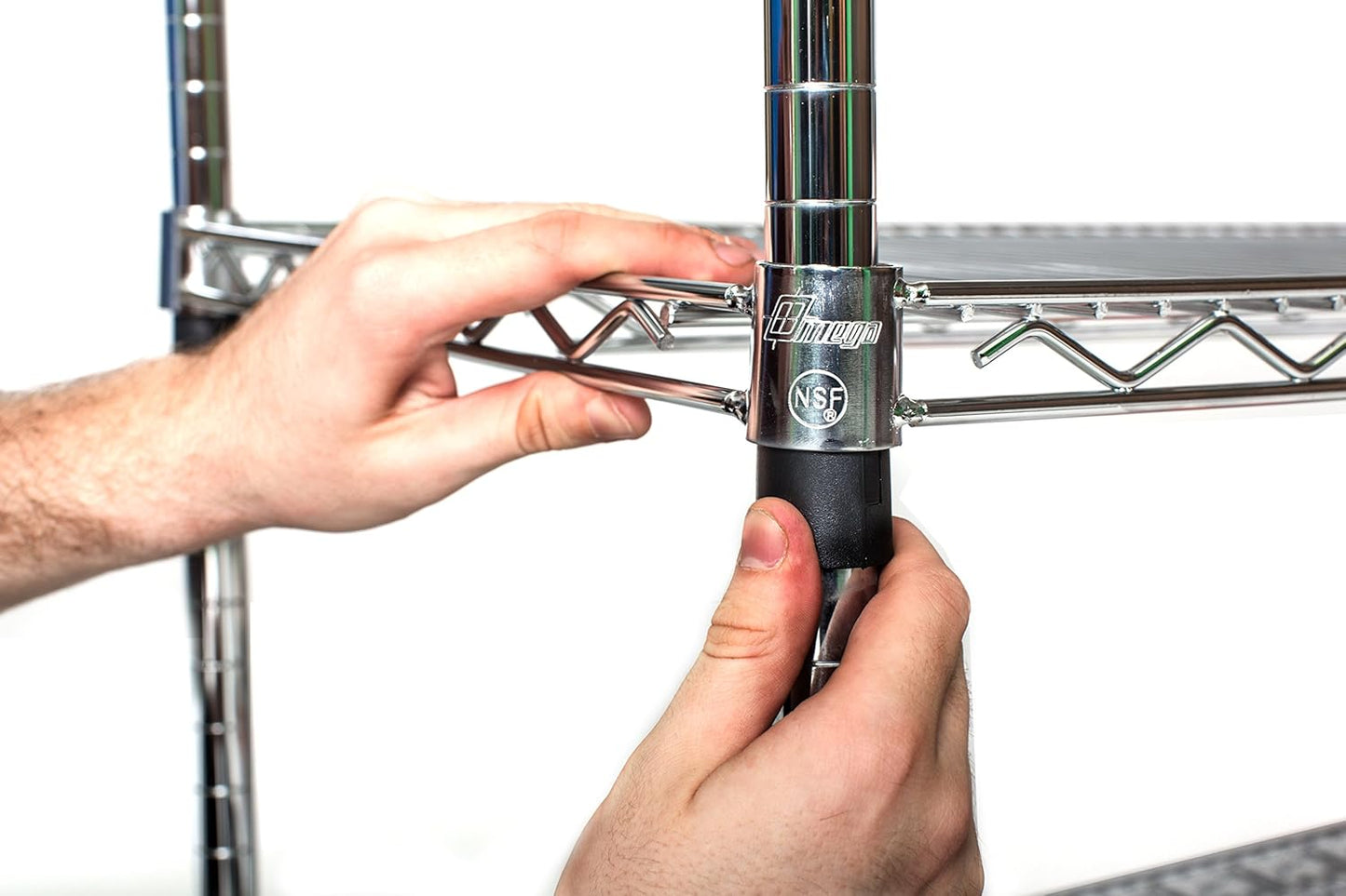 Omega 21" Deep x 30" Wide x 54" High 3 Tier Chrome Starter Shelving Unit