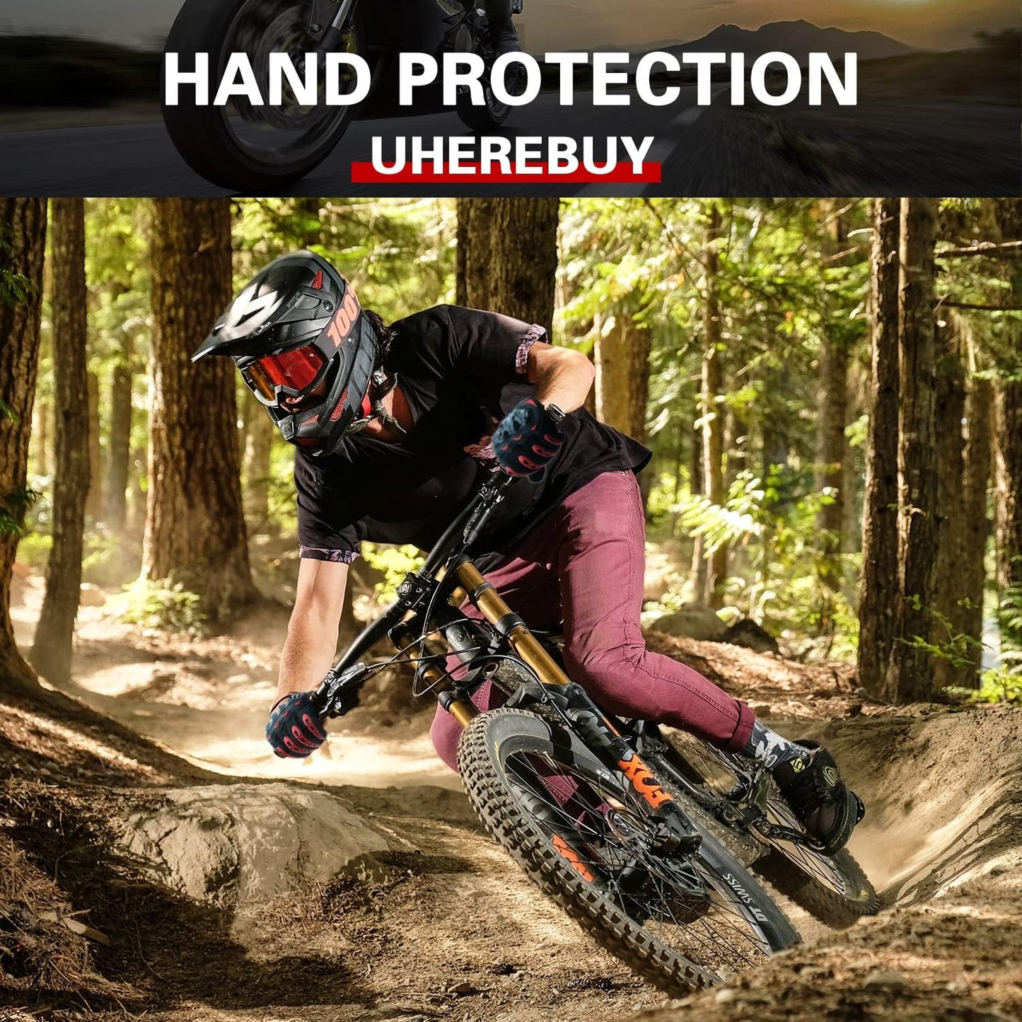 Motorcycle Gloves Touch Screen Full Finger Riding Gloves Knuckle Protection for Men and Women for Dirt Riding, Road Racing, Cycling, Climbing Work Outdoor Sports