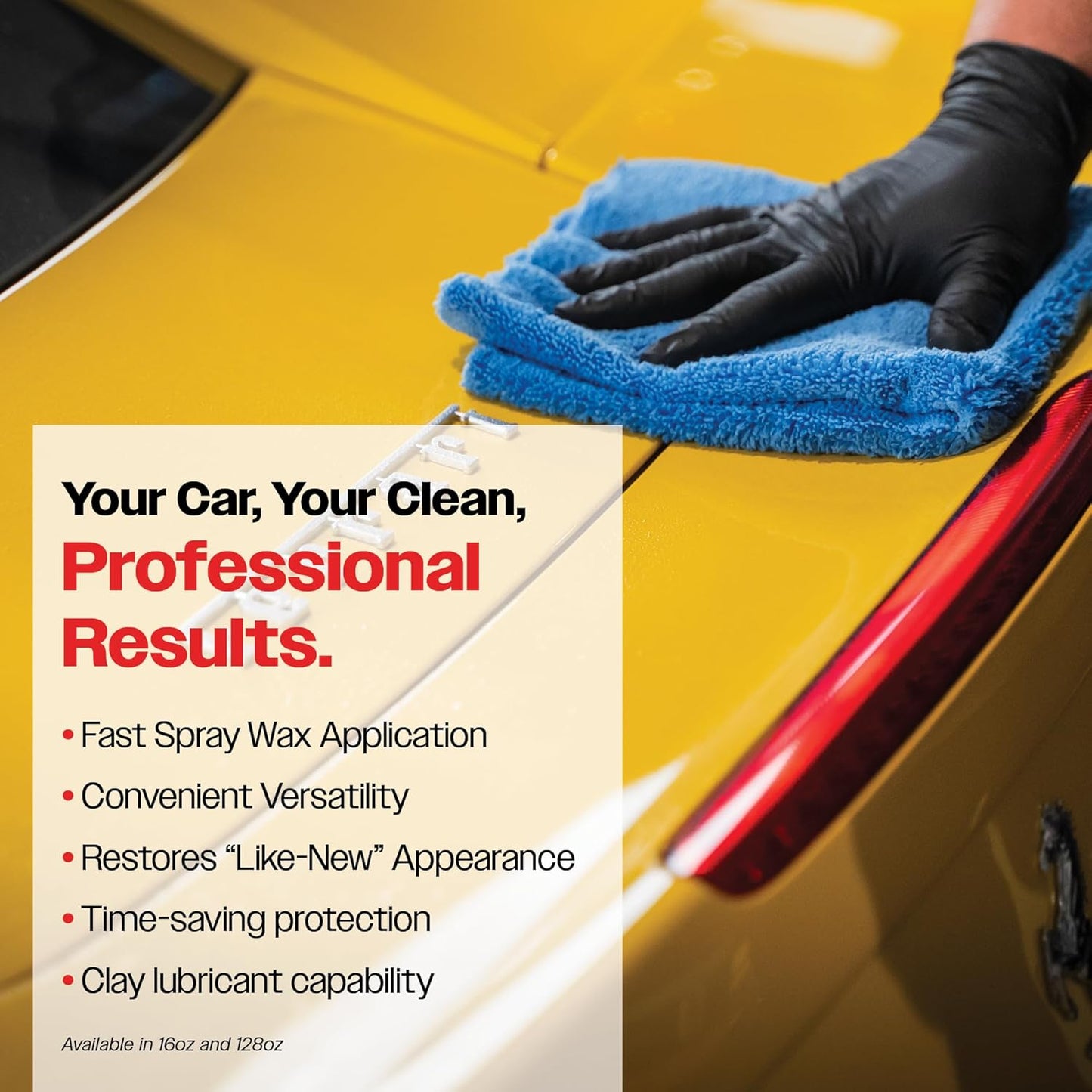 Malco Showroom Shine Spray Car Wax – Best Car Wax Spray for Professional Finish/Easy to Use Instant Detailer/Cleans and Waxes Painted Surfaces, Metal and Glass / 16oz. (110416)