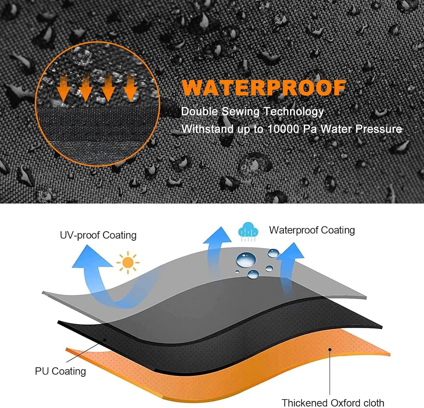 Comnova ATV Cover for 4 Wheelers - 101 Inch ATV Covers 600D Heavy Duty & Waterproof, Outdoor Four Wheeler Quad Cover All Weather Large for Polaris, Kawasaki, Arctic Cat, Honda, Yamaha and More