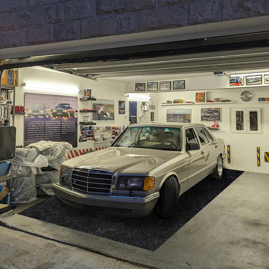 5'x 6’Garage Floor Mat & Oil Spill Mat, Heavy Duty Under Car Mat for Garage & Driveway, Protects Against Oil, Chemicals & Stains with TPE Anti-Leak Backing, Reusable & Washable