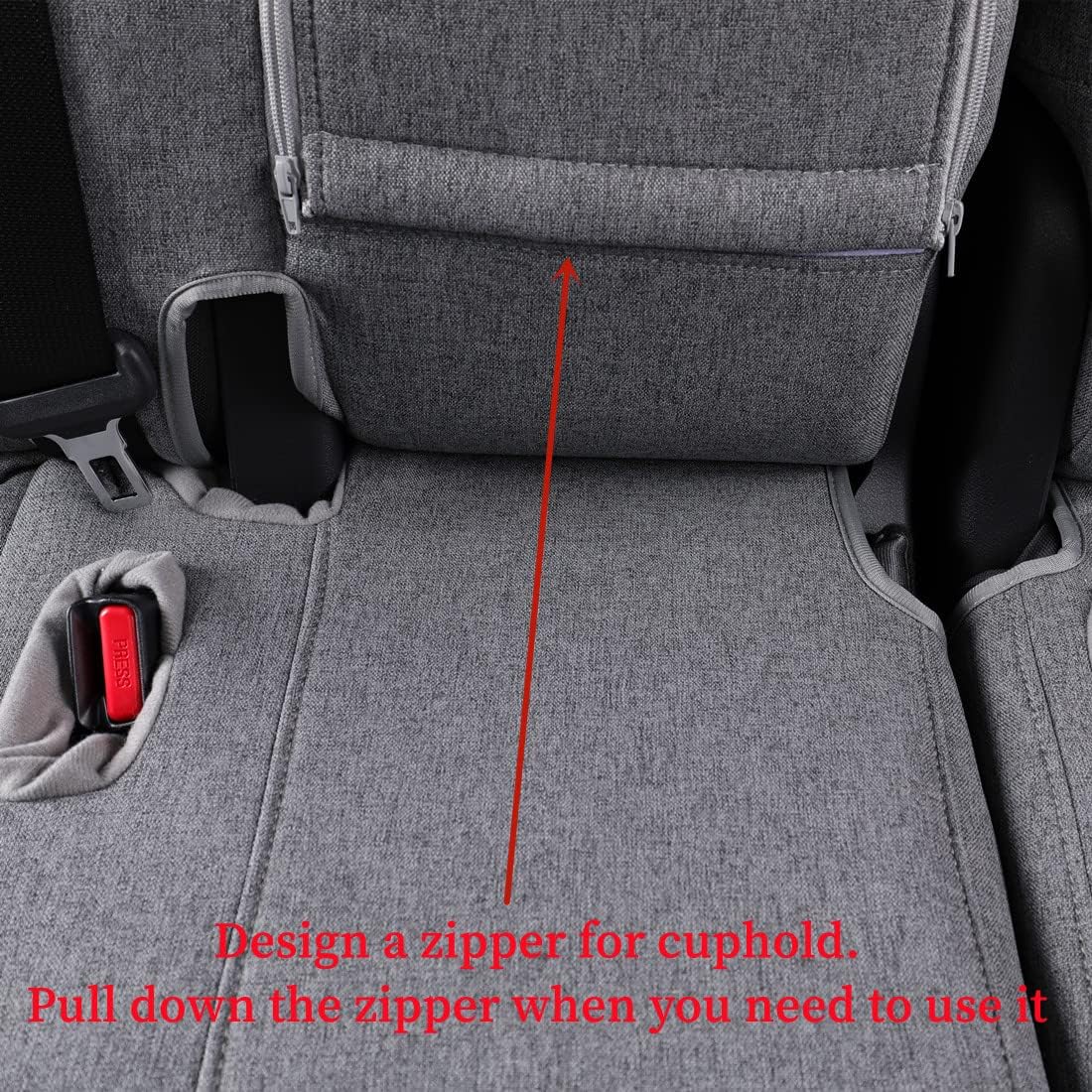 coverdream Camry Seat Covers Custom Fit for 2018-2024 Toyota Camry L LE SE SE Nightshade,Full Coverage Polyester Car Seat Protector (Full Set,Gray)