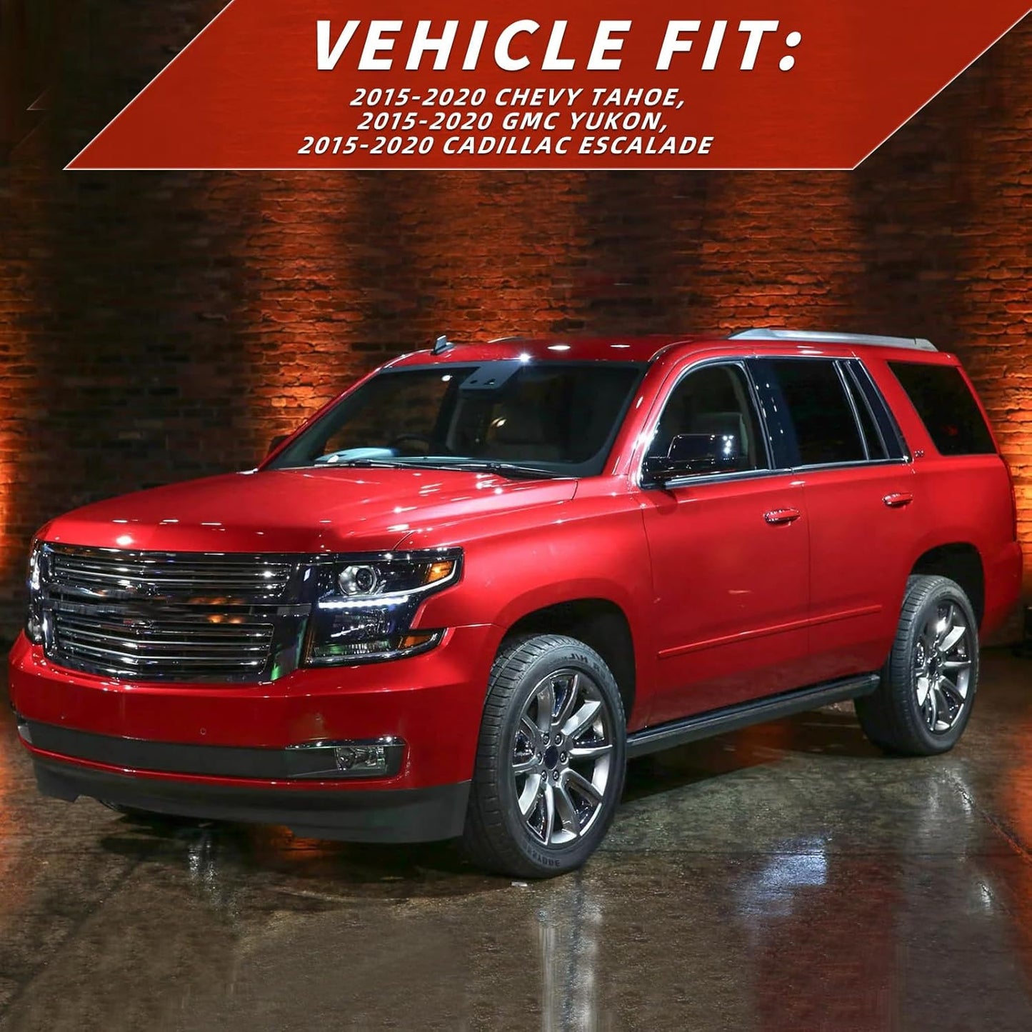 in Channel Rain Guards Fit for 2015-2020 Chevy Tahoe/GMC Yukon/Cadillac Escalade, Durable Window Wind Deflectors, Vent Window Visors Shades Shield, 4PCS