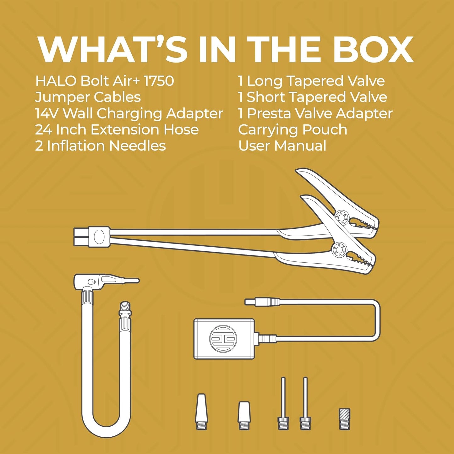 HALO Bolt Air+ 1750 Portable Car Battery Jump Starter | 130 PSI Air Compressor, 59.9Wh USB Power Bank, Large Display, Emergency Floodlight & Charger, Jumps Cars SUVs & Trucks, Inflates Tires — Teal