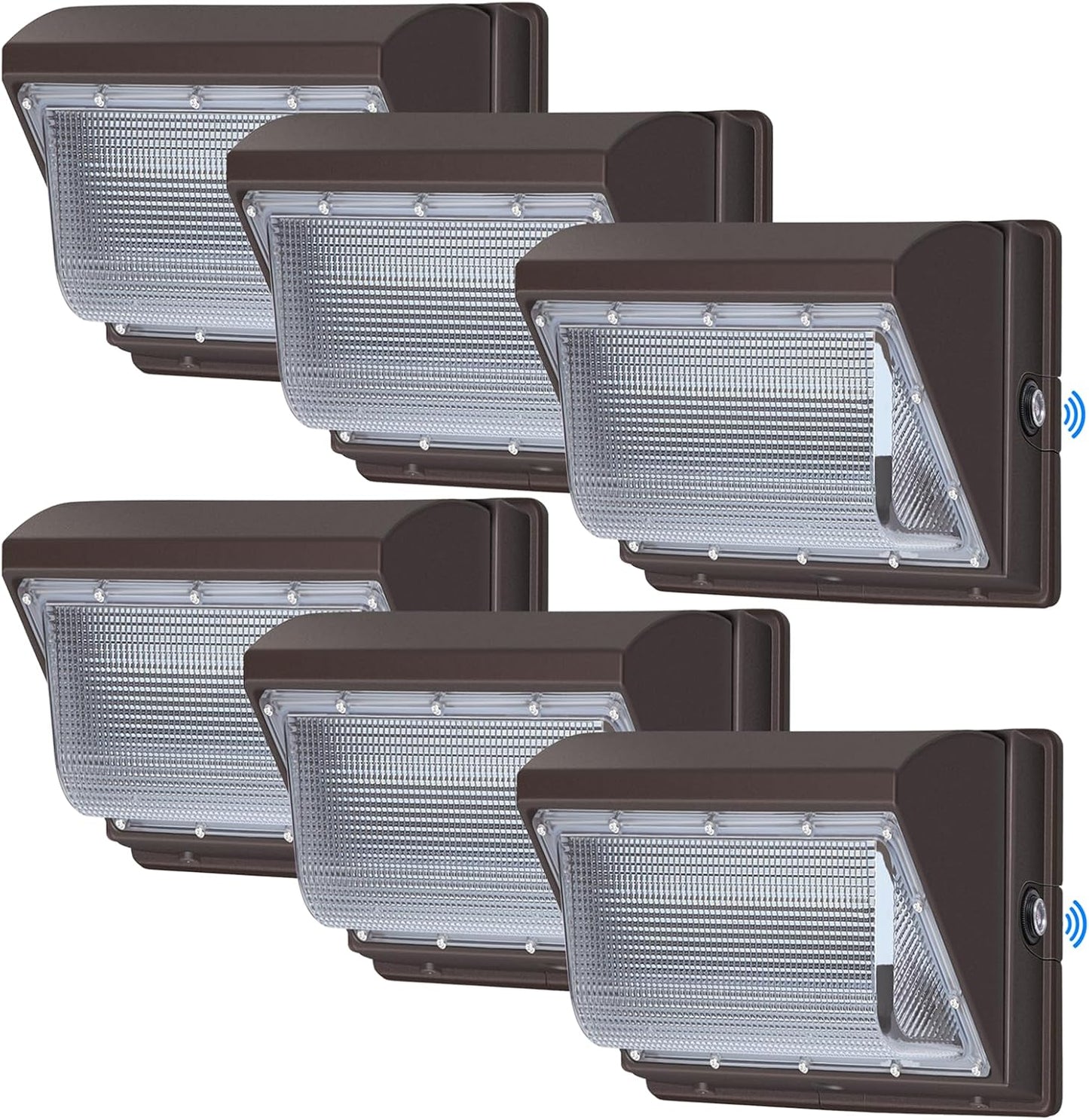 120W LED Wall Pack with Photocell, 5000K 15840LM Dusk to Dawn Lights Security Switch Control Outdoor Wall Light, Commercial Waterproof Rust-Proof Outside Lighting for Barn Shop Garage 8Pack