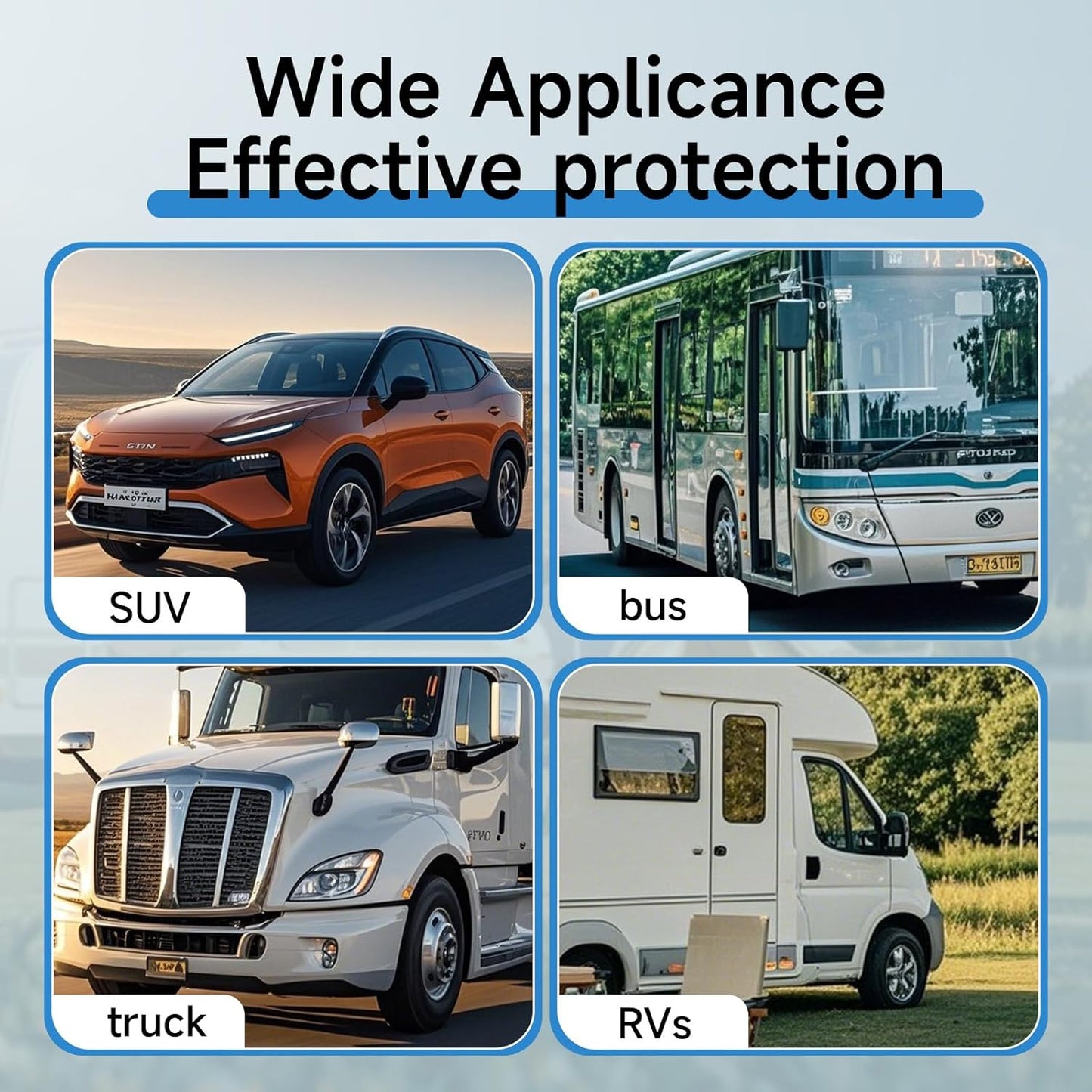 RV Tire Covers 4 Pack, Tough Waterproof Wheel Protector for Camper, Truck, Motohome, SUV, Car, Boat Trailer, Universal Fits Tire Diameters 36-39 inches, Black