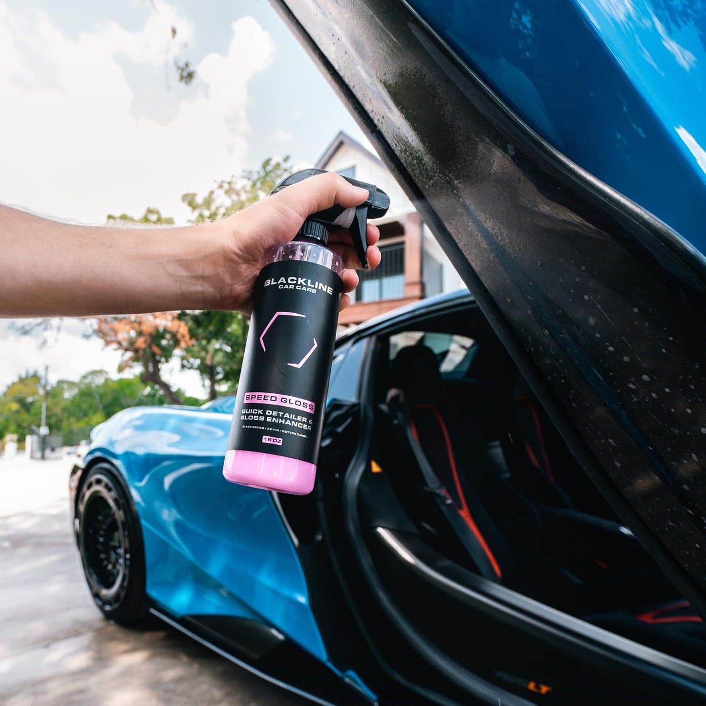 Blackline Car Care - Speed Gloss Quick Detailer & Shine Spray - Versatile, Fast Cleaning for a Streak-Free, Glossy Finish on All Vehicle Surfaces (16 Fl Oz)