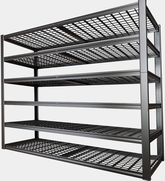 64" Wide 6-Tier Garage Shelving Unit, 64" W x 24" D x 84" H, Heavy Duty Garage Storage Shelves,3900 LBS Capacity, Industrial Adjustable Shelves for Basement Warehouse