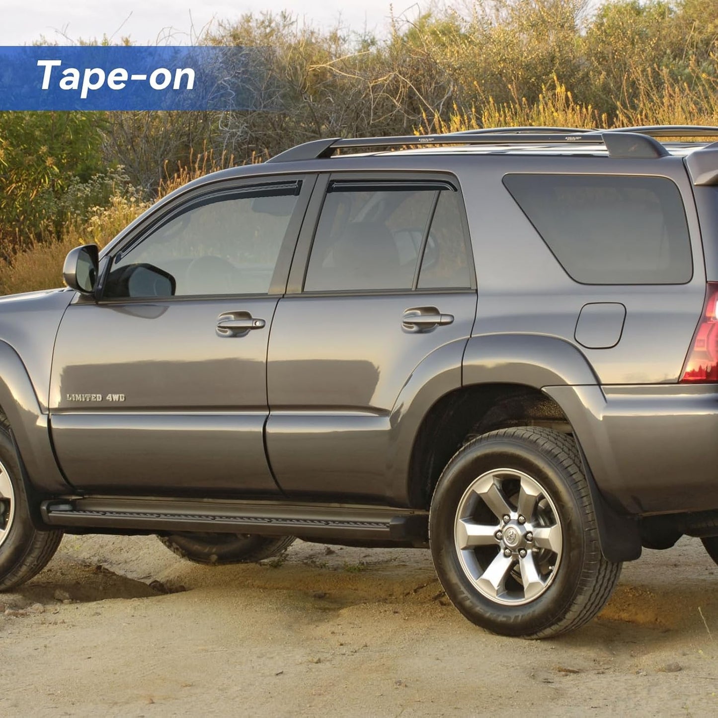 Window Visors Rain Guards Shield for 2003-2009 Toyota 4Runner, Out-Channel Window Vent Wind Deflectors Visors Shades for 03 04 05 06 07 08 09 4Runner