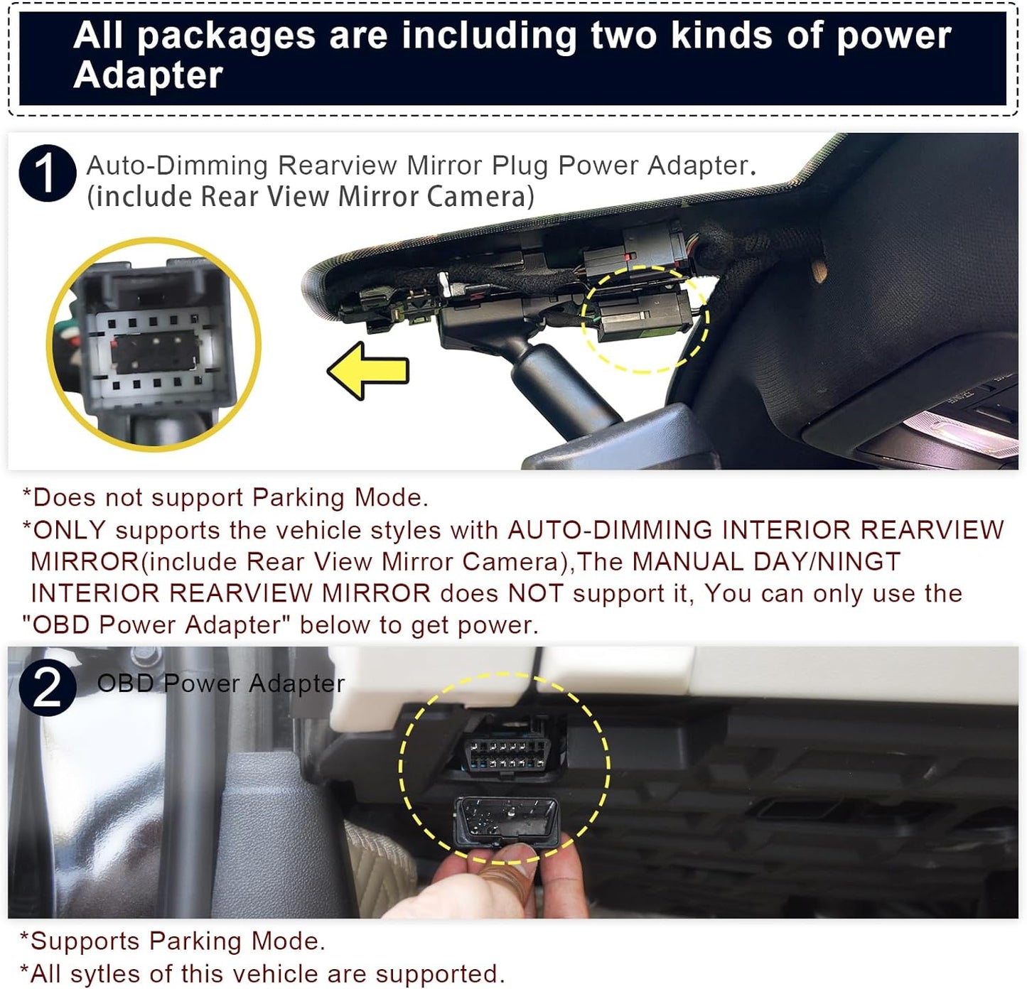 4K Dash Cam Custom fit for GMC Yukon, Yukon XL 2015 2016 2017 2018 2019 2020(Model D), Model D & Model C Have Same Models Years but Vehicle Sensor Cover are Different