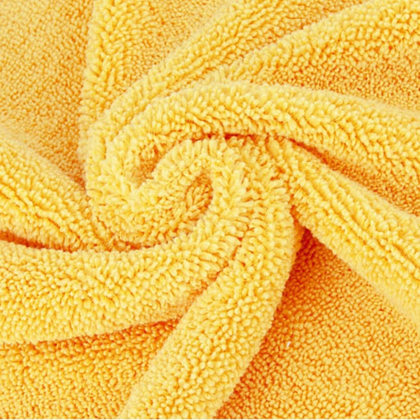 Amazon Basics Microfiber Car Drying Towels (3-Pack), Lint Free, Scratch Free, Highly Absorbent Drying Towel for Cars, 16" x 16", Yellow