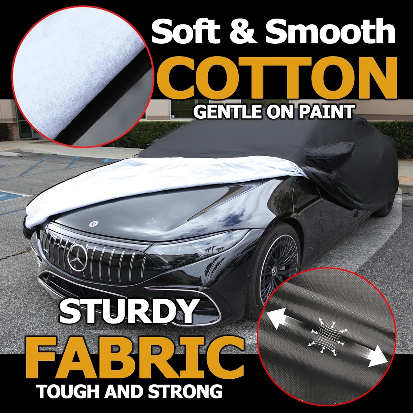 All Weather Waterproof car Cover Good for rain Snow uv Protection dust Compact Hatchback Golf GTI i3 Civic Elantra Soul Versa Black