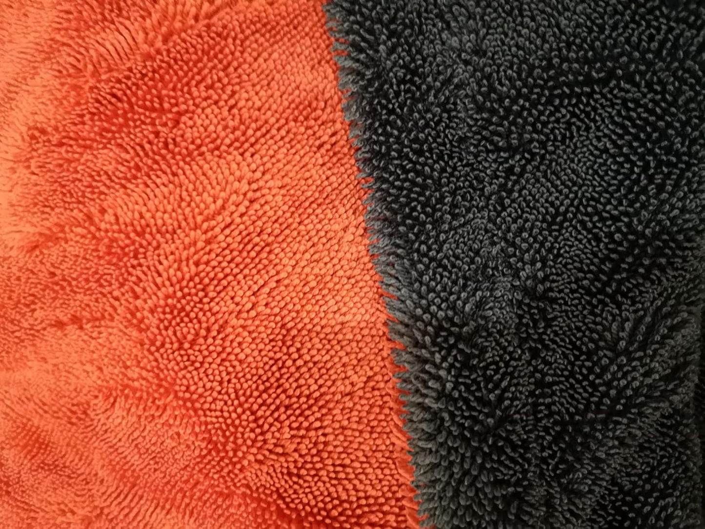 SOFTBATFY 1200 GSM 36" x 24"Dual Sided Microfiber Car Cleaning Drying Towel with Twist Pile, Super Absorbent, Scratch-Free, Machine Washable(Red-Grey)